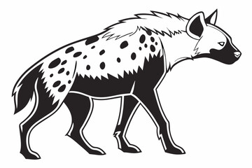 hyena sihouette black vector