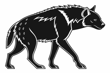hyena sihouette black vector