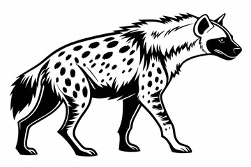 hyena sihouette black vector