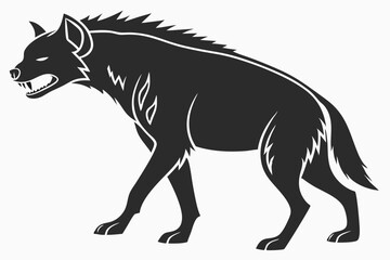 hyena sihouette black vector