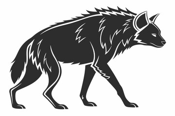 hyena sihouette black vector