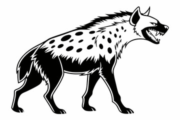 hyena sihouette black vector