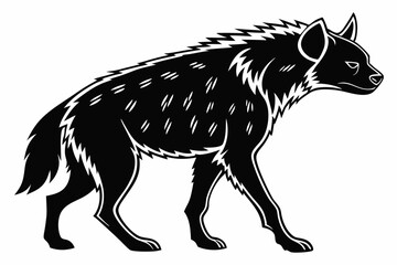 hyena sihouette black vector