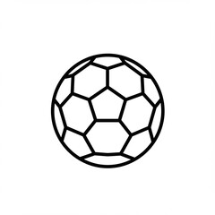 Naklejka premium A classic hexagon-patterned soccer ball icon, perfect for sports, football, school, and recreational content.