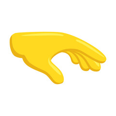 Palm Down Hand Sign Emoji Icon Illustration. Gesture Vector Symbol Emoticon Design Clip Art Sign Comic Style.