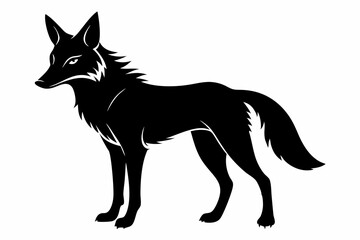 jackal sihouette black vector