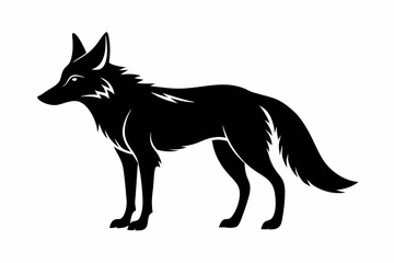jackal sihouette black vector