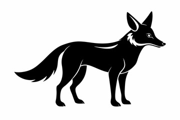 jackal sihouette black vector