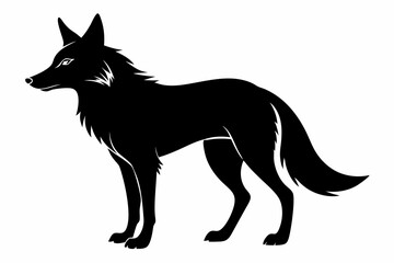 jackal sihouette black vector