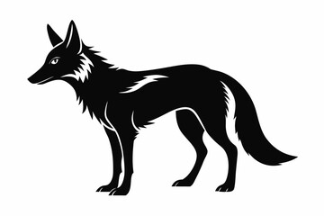 jackal sihouette black vector