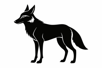 jackal sihouette black vector