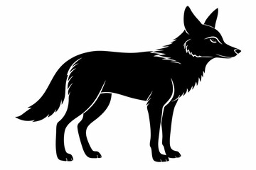 jackal sihouette black vector
