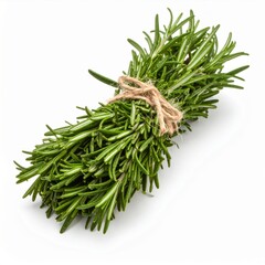 Fresh Green Rosemary Herb Bundle Tied with Twine