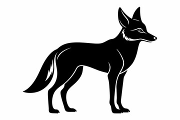 jackal sihouette black vector