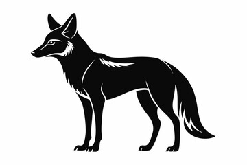 jackal sihouette black vector