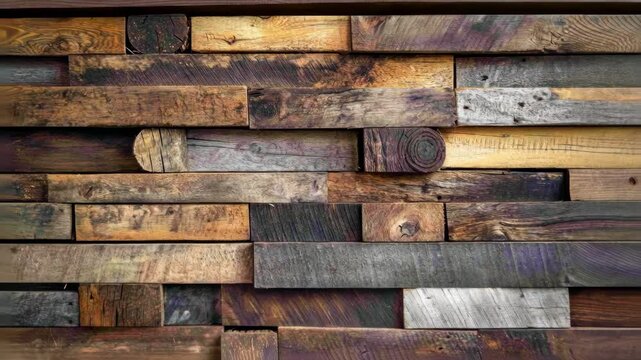 Rustic wooden wall, timber wood texture background with different brown colors.