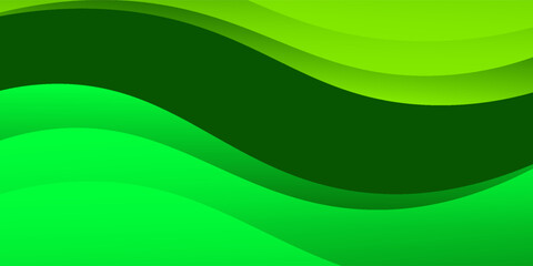 green and white business wave banner background. vectors