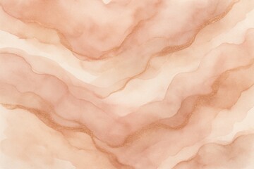 Fototapeta premium Ethereal watercolor wash in rose gold tones with delicate metallic accents and organic flowing patterns