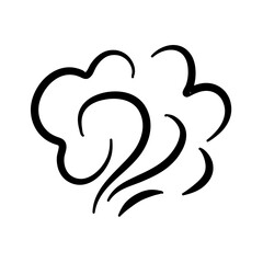 Smoke Icon. Steam Icon. Smell Icon. Vector Illustration. 