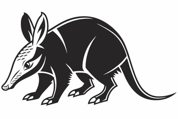aardvark sihouette black vector