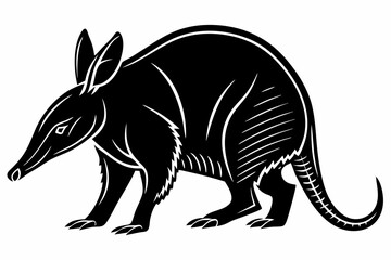 aardvark sihouette black vector