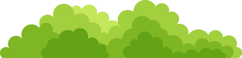 Cute Cartoon Bush Illustration