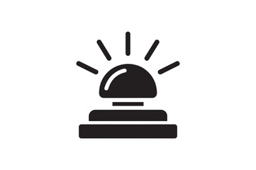 Game Show Buzzer silhouette vector with white background