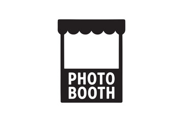 Photo Booth Frame silhouette vector with white background
