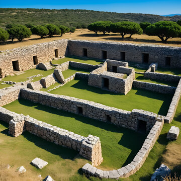 Domus de janas of sas Concas pre-nuragic and nuragic necropolis of Oniferi, Sardinia
