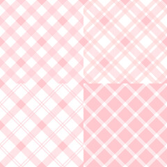  Fabric pattern, pink checkered pattern, gift wrapping paper , seamless pattern 