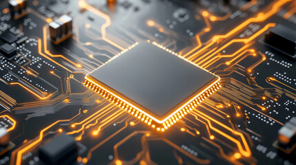 Illustration of Chip Technology Concept