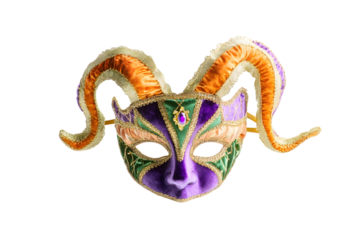 Carnival Venetian mask isolated on white background with clipping path. Ai Generated Images