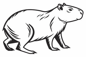 capybara sihouette black vector