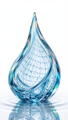 Decorative Glass Water Drop Sculpture