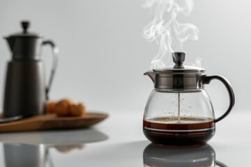 Freshly Brewed Coffee in Glass Press