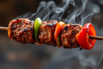 Grilled Meat Skewer with Vegetables