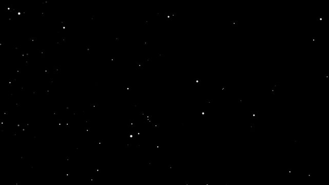 Dust particals flying left to right upward against black background. Snowflakes overlay isolated on chroma key footage, Abstract Fire Particles Animated Background. abstract dust fail video.