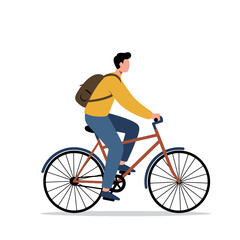 Obraz premium Cycling Commute: Eco-Friendly Urban Transportation