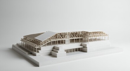 Naklejka premium Architectural building model structure design