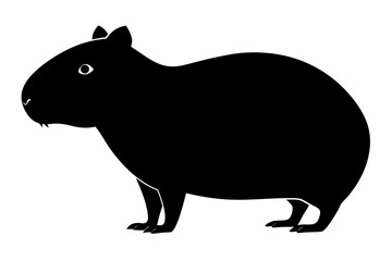 capybara sihouette black vector