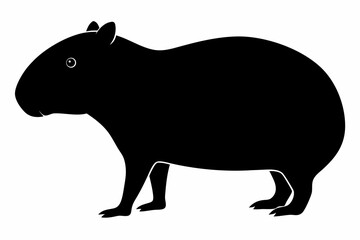 capybara sihouette black vector