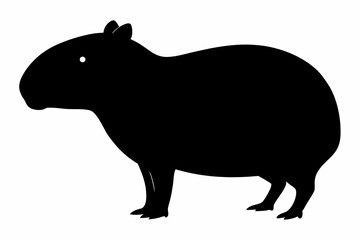 capybara sihouette black vector