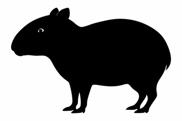 capybara sihouette black vector