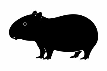 capybara sihouette black vector
