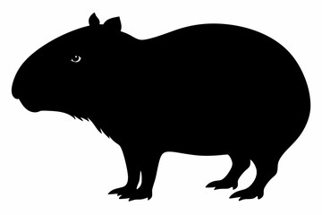 capybara sihouette black vector
