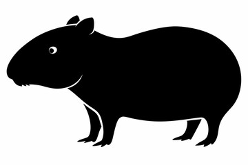 capybara sihouette black vector