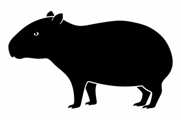 capybara sihouette black vector