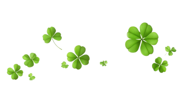 Title: High Resolution Green Three Leaf Clover Isolated on White Background