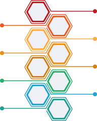 Hexagon Infographic Step