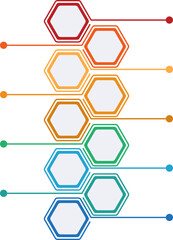 Hexagon Infographic Step